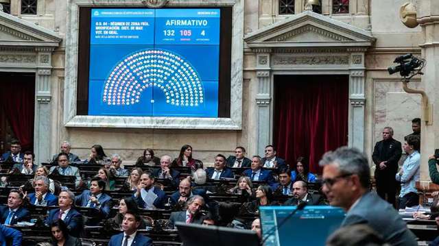 "Dentro del congreso, después de la votación de la modificación de la ley de zona fría que salió aprobada por mayoría de los votos"