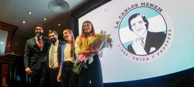 Lanzamiento de la "Carlos Menem" en el Hotel Presidente. Lanzamiento de la "Carlos Menem" en el Hotel Presidente.