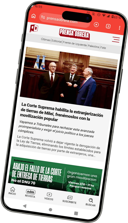 Mockup del portal web en celular